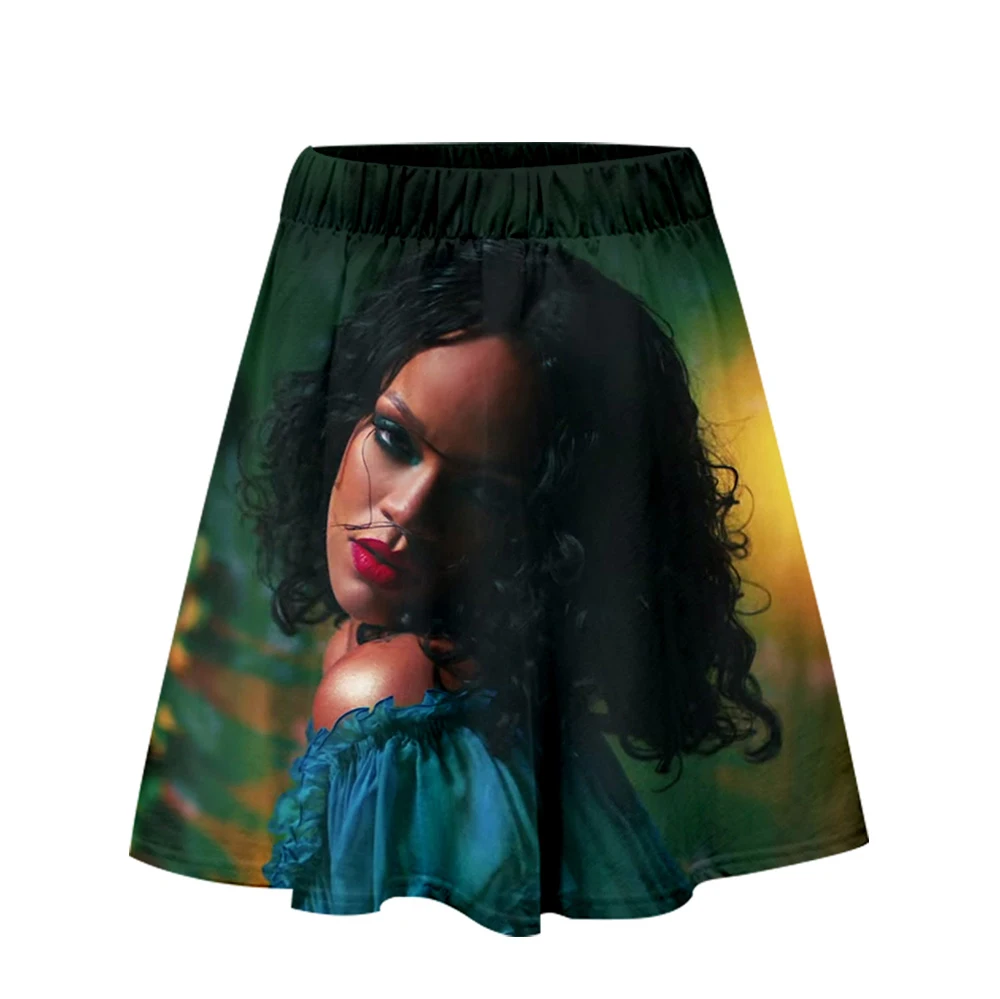 Rihanna юбка Harajuku Повседневная стиль Harajuku поп юбки новые сексуальные Kpop Женские повседневные Горячая Распродажа Rihanna Мода