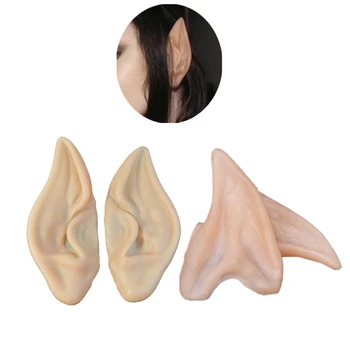 

Latex Fairy Pixie Elf Ears Cosplay Accessories Halloween Party Soft Pointed Prosthetic Ear Hobbit Cosplay Party Masks