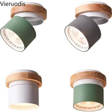 Скандинавский светодиодный потолочный светильник COB Точечный светильник для спальни, балкона, коридора, дерева, вращающийся подвесной светильник, светильник