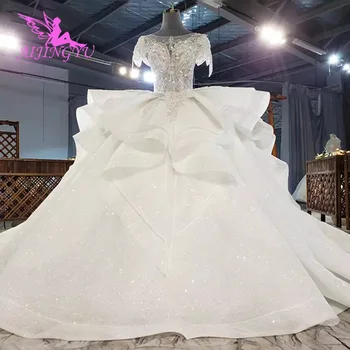 شراءAIJINGYU فساتين عتيقة مع الأكمام ارتداء بأسعار معقولة الزفاف فستان شاطئ صغير الأمومة فستان الزفاف