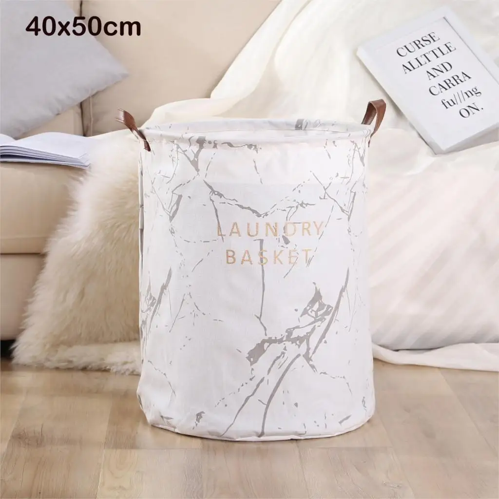 1PCs Folding Laundry Basket Round Storage Bin Large Hamper Collapsible Clothes Kids Toy Home Sundries Laundry Storage Organizer