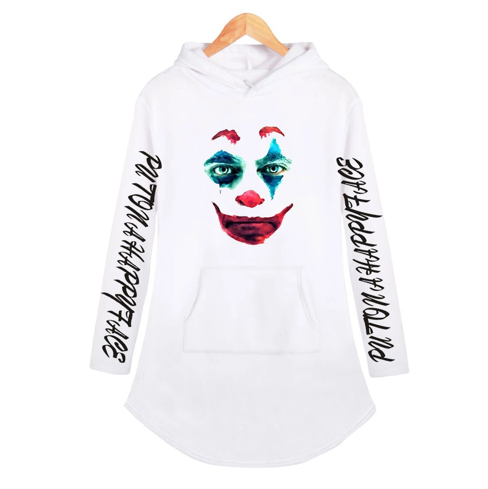 Women Sweatshirt Hoodies Long Style Untitled Joker Origin Movie print  Hooded Harajuku