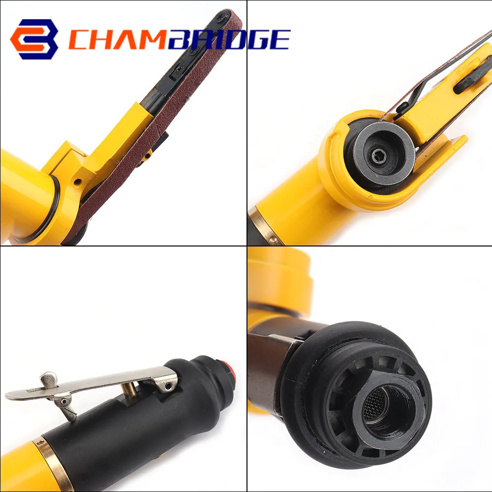 10mm x 330mm Pneumatic Sander Air Belt Sander Set Air Belt Grinder for Grinding Polishing Pneumatic Grinder Machine Tools 4