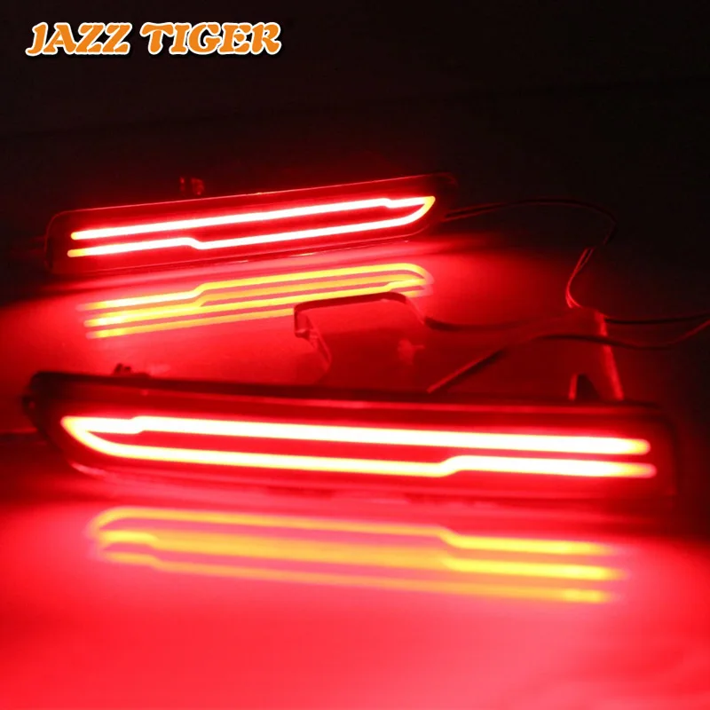 Джаз тигр 2 шт. автомобиля светодиодный задний противотуманный фонарь стоп
