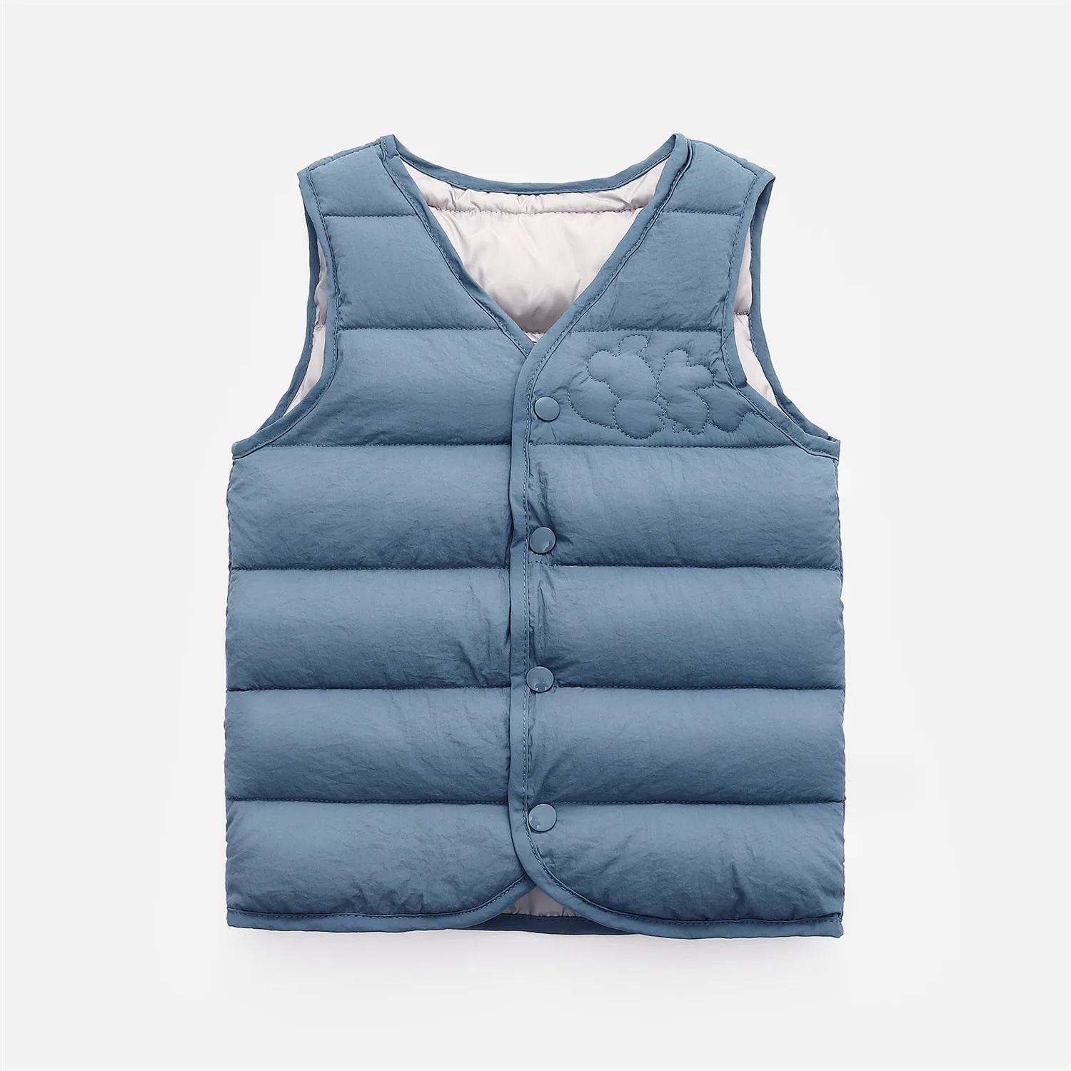 Детские осенне-зимние жилеты для мальчиков, пальто, теплый жилет без рукавов для малышей, пальто для маленьких девочек и мальчиков, верхняя одежда - Цвет: blue