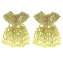 12 миниатюрных вязаных платьев, свитер для подарков для будущей матери для крещения ребенка, вечерние крестины 7 см