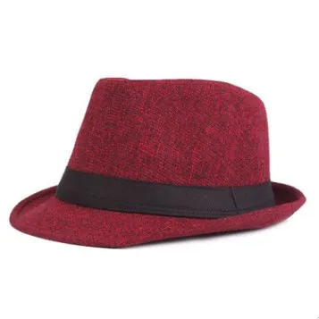SILOQIN Панама осень зима качество федоры для мужчин модные элегантные Sombreros среднего возраста вечерние Досуг фирменные шапочки папа Кепка - Цвет: Red