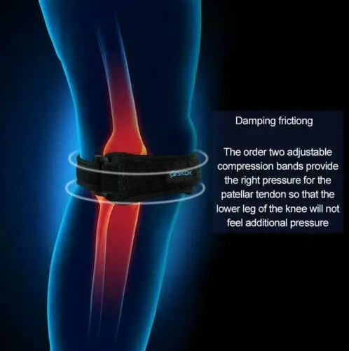 Регулируемое колено Patella Поддержка эластичный рукав шапочка стабилизатор спортивные черные новые брендовые подарки для бойфренда и мужчины