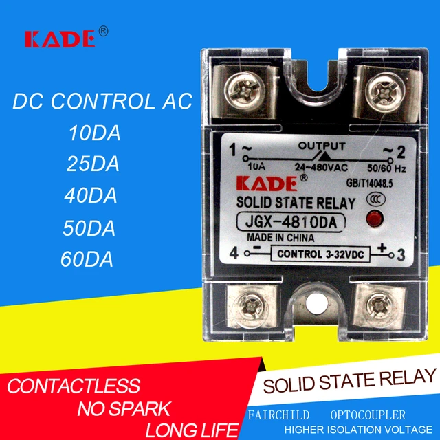 Jgx/SSR-10 DA / 25da / 40da / 60da DC controlled AC SSR single phase ...