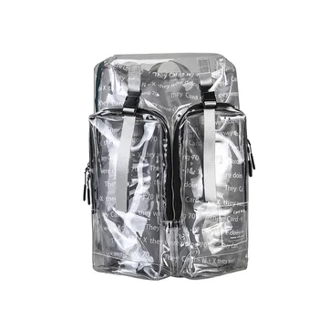 

Backpack Personality Three-dimensional PVC Large-capacity School Bag Transparent Shoulder Infantry Bag Trend Hip-hop Backpack
