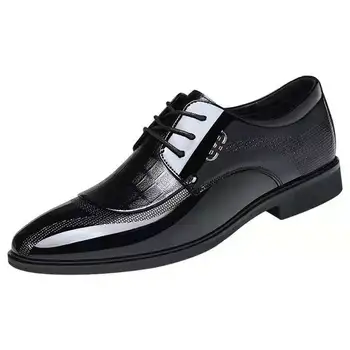 

Men Leather Shoes Casual Top Quality Oxfords Men Genuine Leather Dress Shoes Business Formal Shoe Plus Size Wedding