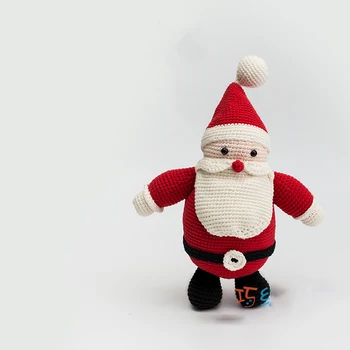 

2020 cute 100% hand-knitted crochet wool Santa Claus doll child baby best gift toy accessories (finished product)