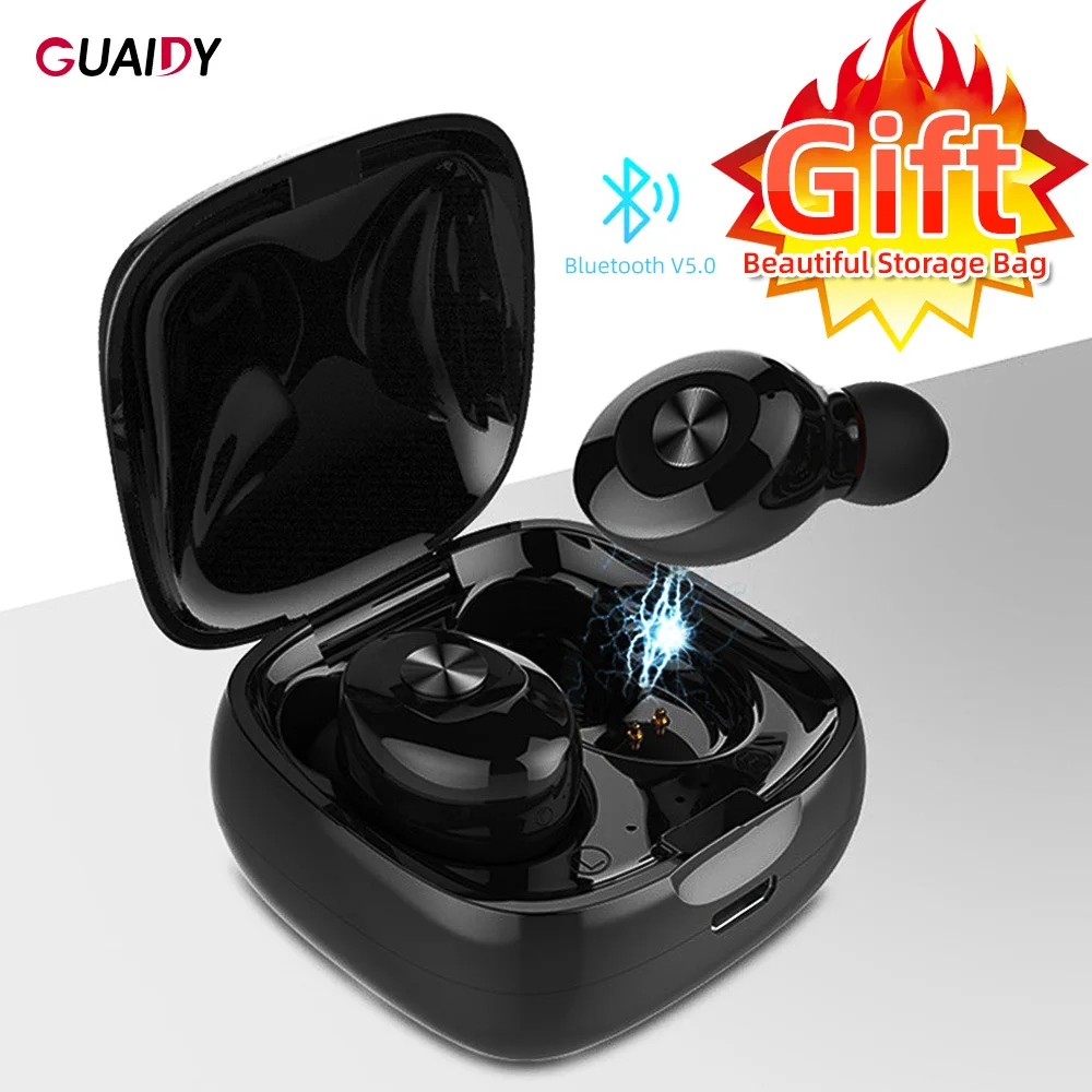 Wireless Bluetooth V5 0 Earphone HIFI HD Stereo Sport Headset In Ear Earbuds Charging Box Mini For Huawei P30 iPhone X With Mic