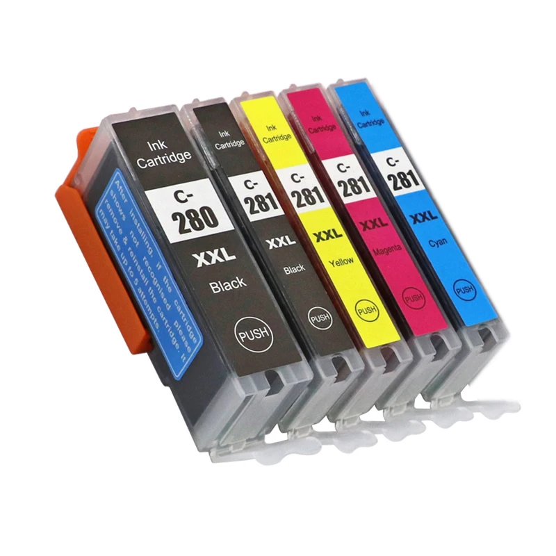 5 цветов PGI 280 CLI 281 XXL чернильный картридж для принтера canon Pixma TS6120 TS6220 TS9520 TS702 TR7520