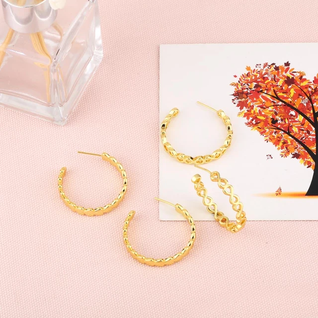 Hiphop Fashion Shining Balls Wholesale Women Stainless Steel Hoop Earrings