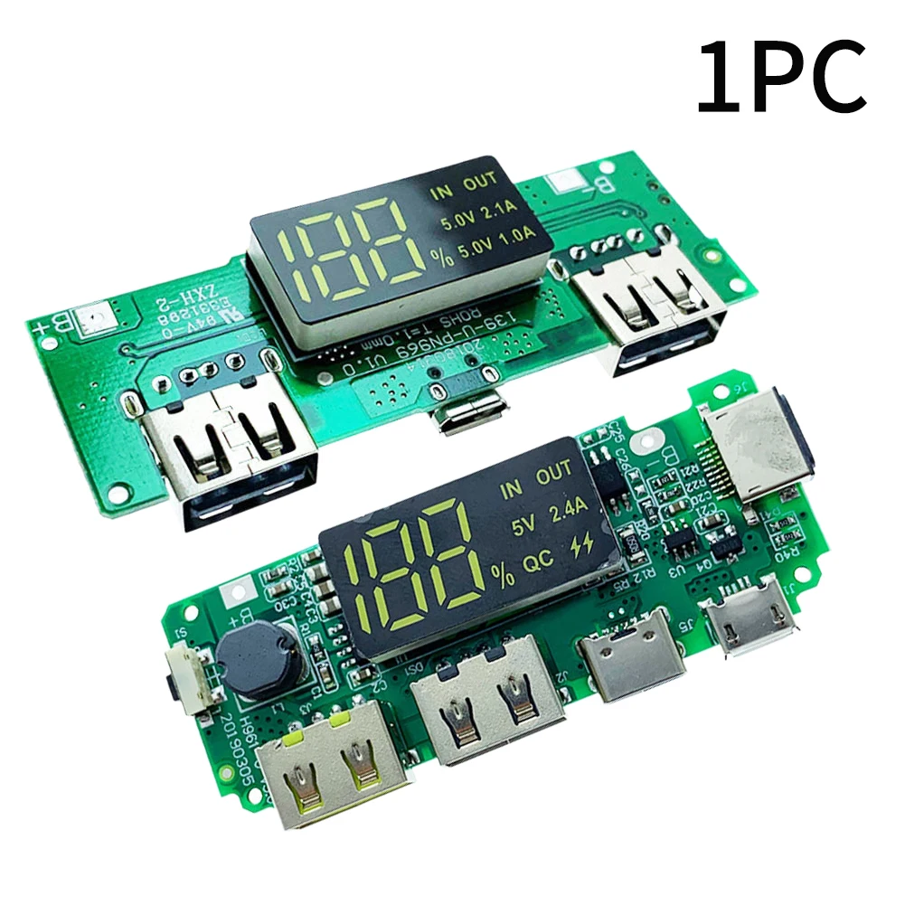 Модуль Mini 5v Dual USB для самостоятельной сборки мобильного блока питания печатная