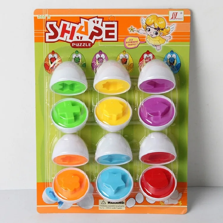 Style 2 6 шт./компл. дети сопряжение смарт яйца Ассамблеи игрушка-головоломка с геометрическим рисунком и символ Форма& Цвет одинаковая Обучающие Развивающие игрушки для детей - Цвет: Style 2