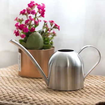 

Patio Gardening Tools Pot Plant Stainless Steel Watering Can Flowers Outdoor Long Mouth Household Portable Sprinkling Thick