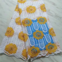 Лучшие продажи Белая французская кружевная ткань прекрасные цветы вышитая африканская Тюлевая кружевная ткань с бисером африканская кружевная ткань для свадьбы