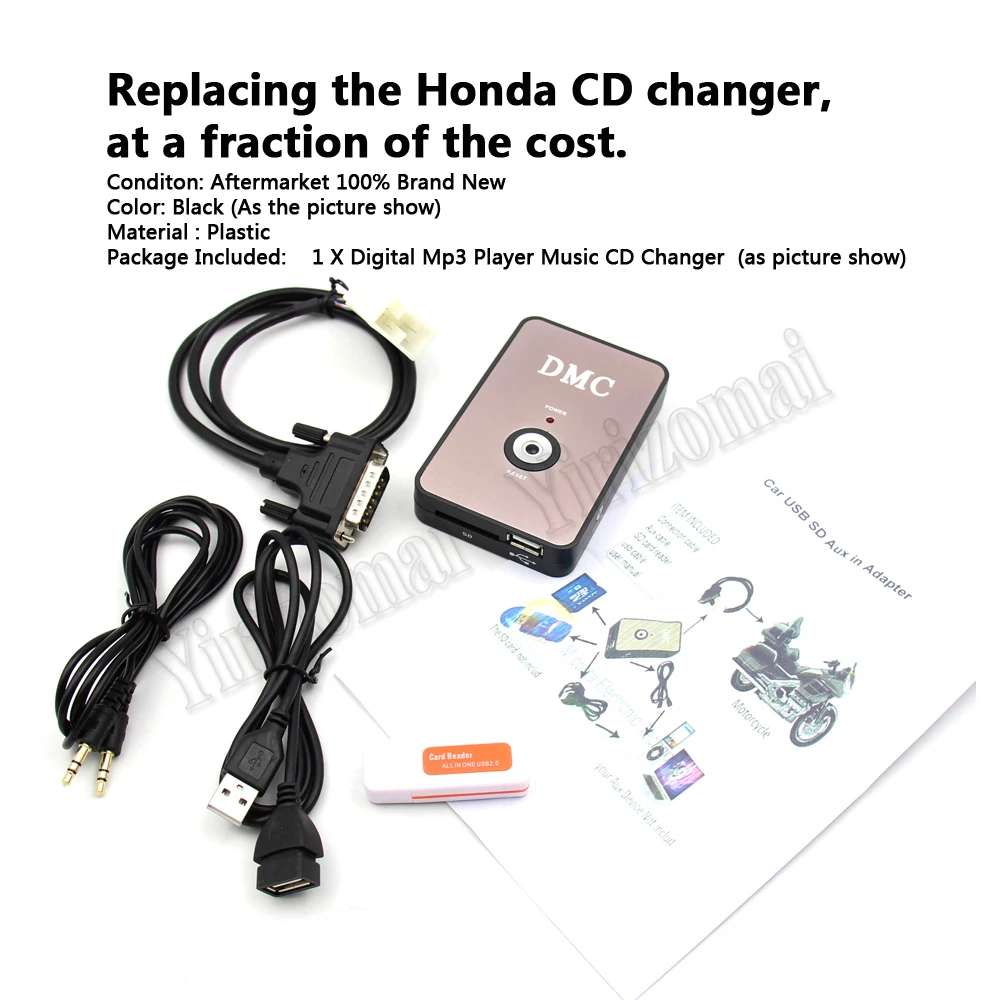Черные мотоциклетные цифровой музыки CD MP3 чейнджер плеер Чехол для Honda Goldwing GL1800 2001-2011 2002 2003 2004 2005 2006 2007 2008