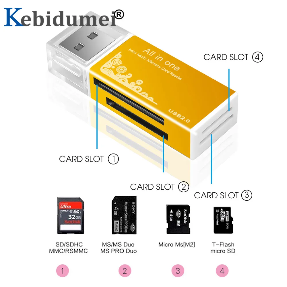Аксессуары для ноутбука Kebidu устройство чтения карт памяти Micro SD кардридер MINI USB 2 0