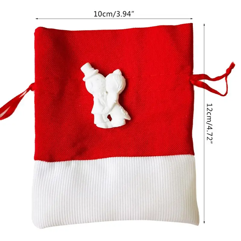 

Small Red&White Pouch Bundle Cloth Drawstring Bag For Packing Candy Jewelry Sachet Wedding Gift