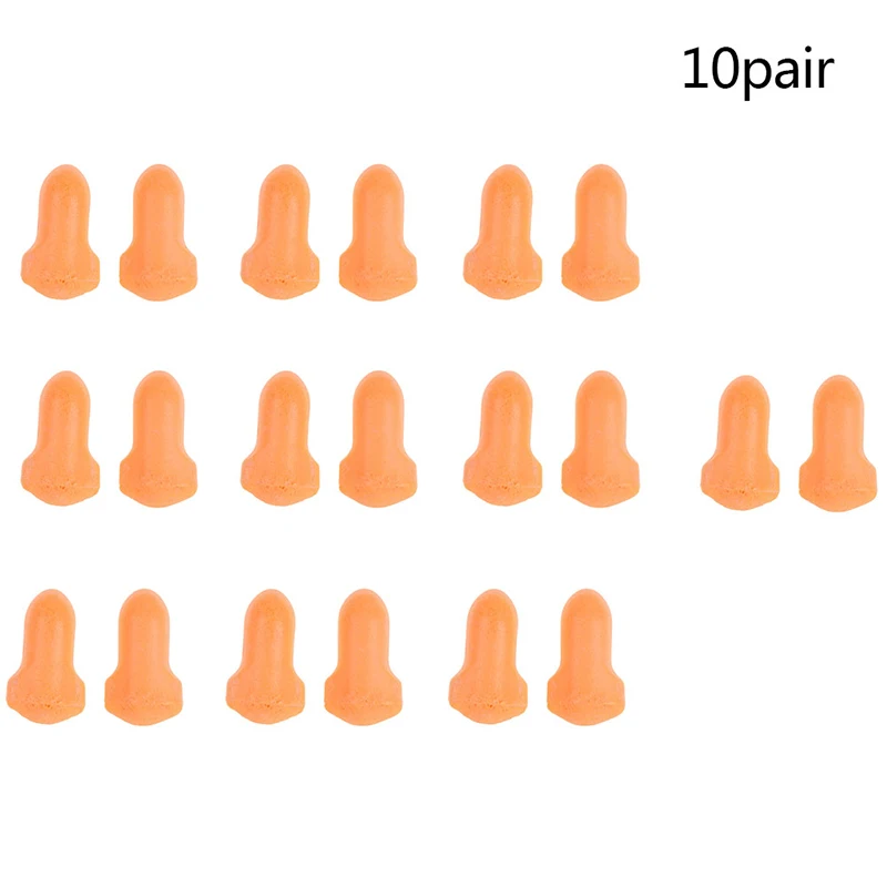 10 Pairs Comfort Noise Reduction Foam Soft Ear Plugs Noise Reduction Earplugs Wholesale