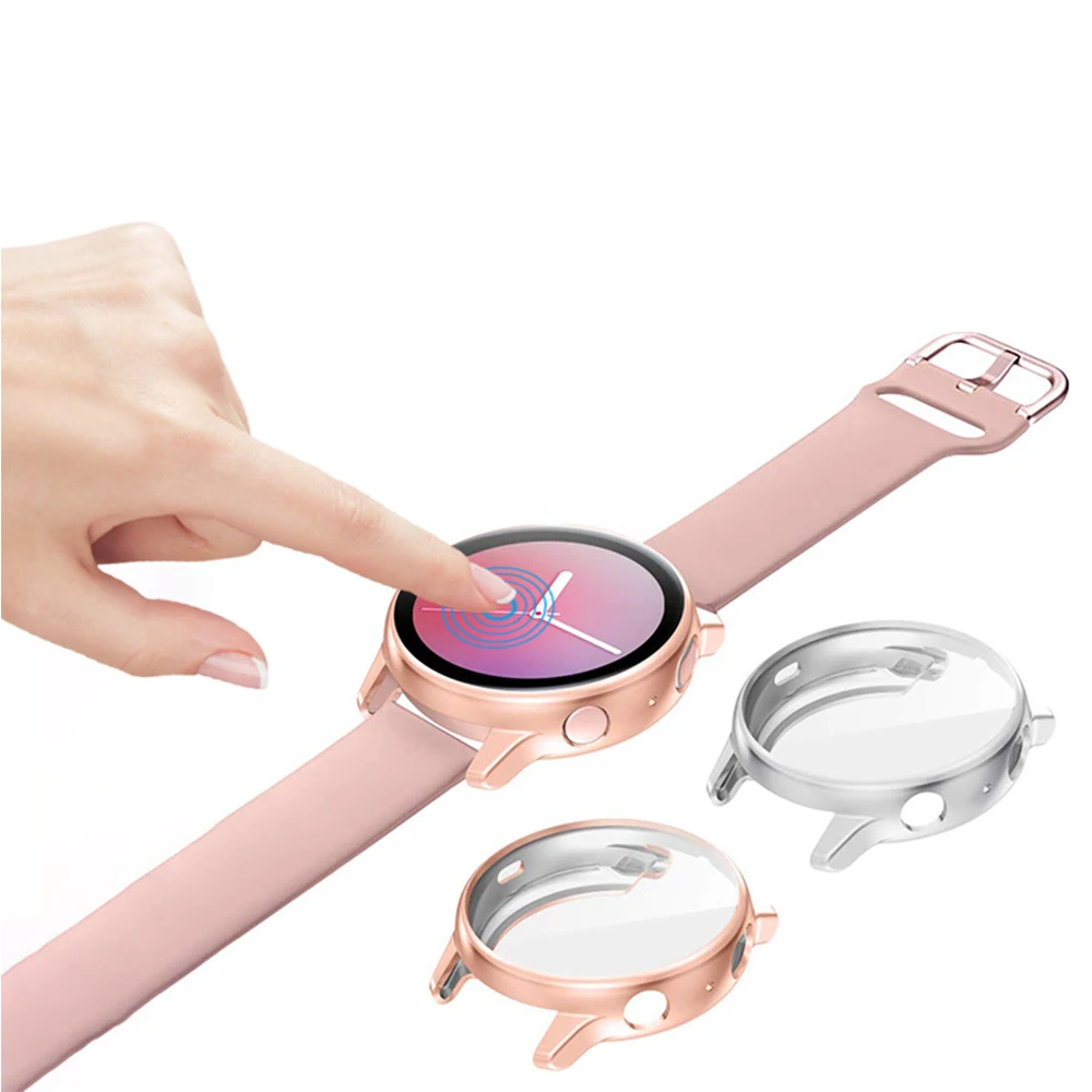 Ase Per Samsung Galaxy Watch Active 2 Active 1 Cover Paraurti Accessori Protector Protezione Completa Dello Schermo In Silicone