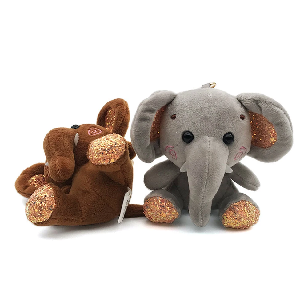 Плюшевый слон чучела мини кукла подвеска брелок держатель сумка Декор животные пушистый медведь игрушка Подарки сумка брелок гаджет