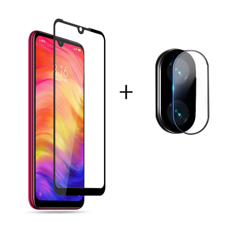 

2-In-1 Screen Protector On Redmi Note 7 Camera Glass Tempered Protective Film For Xiaomi Redmi Note 7pro redmi7 Glass Phone film