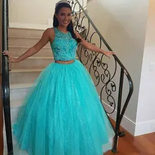 Бальные платья из двух частей, бальное платье, расшитое бисером, для выпускного вечера, Debutante Sixteen Sweet 16, vestidos de 15 anos