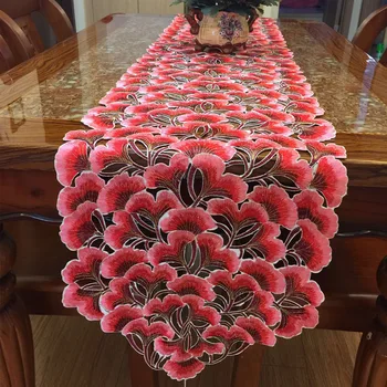 

Luxury Table Runner European Style Lace Table Runner Cloth Emrboidery Table-runner
