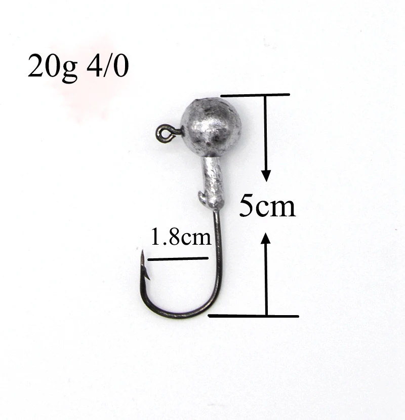

50 шт./лот 20 г 4/0 крючков кренк джиг-головка крючок рыболовный крючок свинцовая головка джиг-приманка жесткая приманка мягкий джиг-крючок для рыбалки