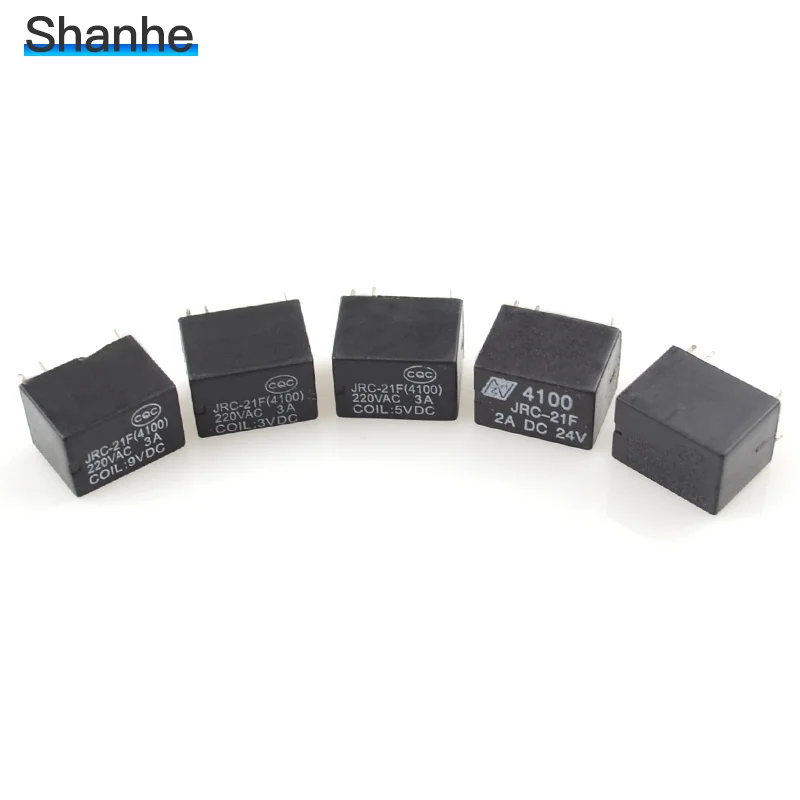 siwetg JRC-21F 4100 DC Mini Power Relay 6 Pin PCB Mount Schaltungsrelais 3 V 5 V 12 V 10 St/ück 3 V