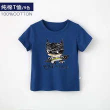 Детская одежда в Корейском стиле; детская летняя футболка с короткими рукавами с героями мультфильмов; детская одежда из чистого хлопка; 039