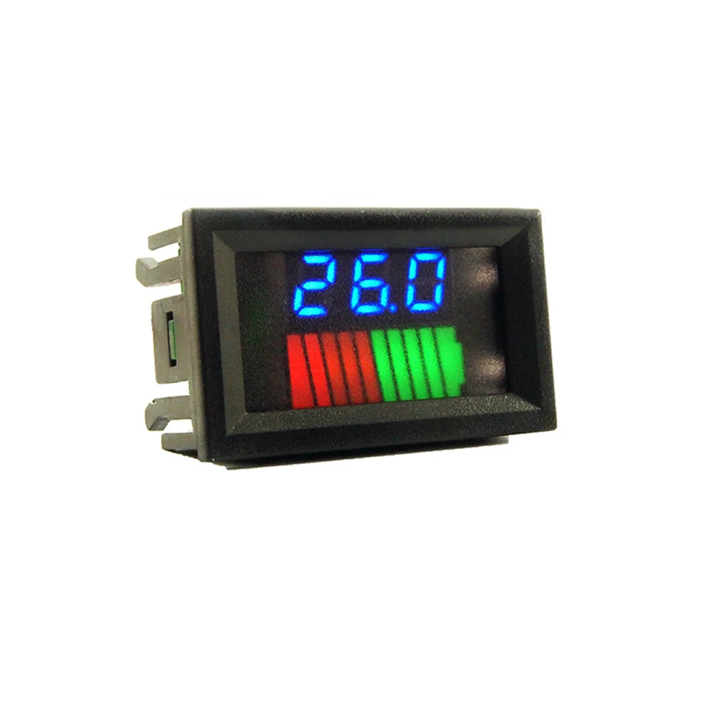 

Taidacent 10 Segment 0.56 Inch 12V-72VDC Power Voltage Meter Electric Vehicle Car Power Meter Digital High Voltage Energy Meter