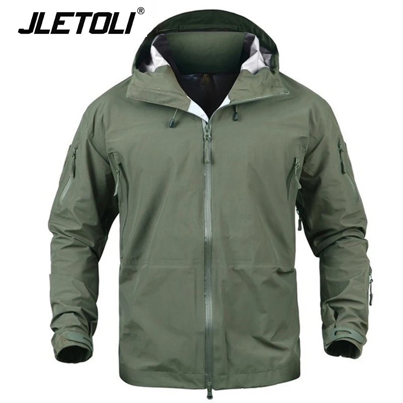 

JLETOLI Winter Outdoor Hiking Jacket Windproof Thermal Men Women Coat Tactical Camouflage Clothes Hard Shell Jacket