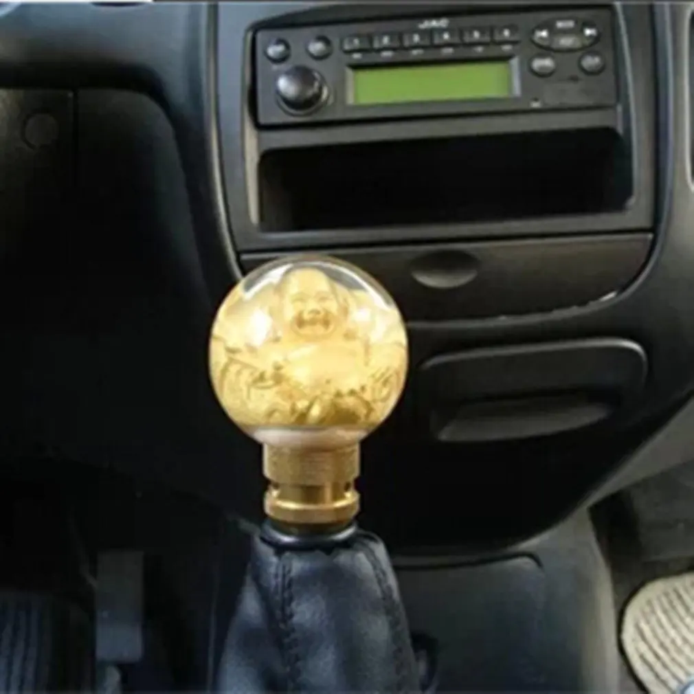 Laughing Buddha Resin Car Gear Shift Knob Shifter Lever Universal Fit For Automatic Manual Transmission Gear Shift Knob