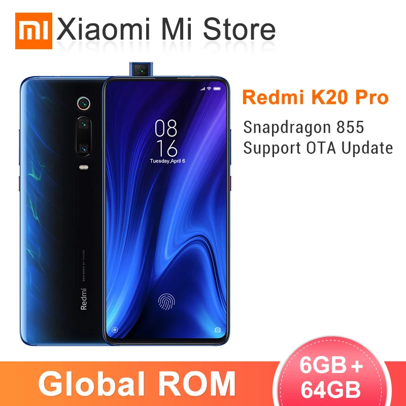 

new Xiaomi Redmi K20 Pro 6GB RAM 64GB ROM Snapdragon 855 Octa Core 48MP+20MP Camera 4000mAh 6.39" 2340*1080 FHD+