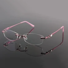 Vazrobe ультралегкие очки без оправы женские очки из сплава для глаз оправа для женщин прозрачные оптические линзы девушка нерд близорукость ультра-легкий