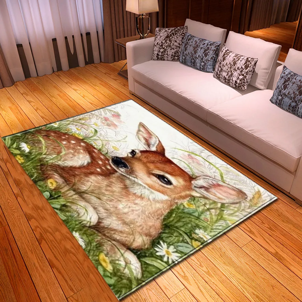 Home Decorators Area Rugs Non Slip Bedroom Rug Floor Mat Carpet Animal Deer Kids Room 3d Carpets For Living Room On Aliexpress