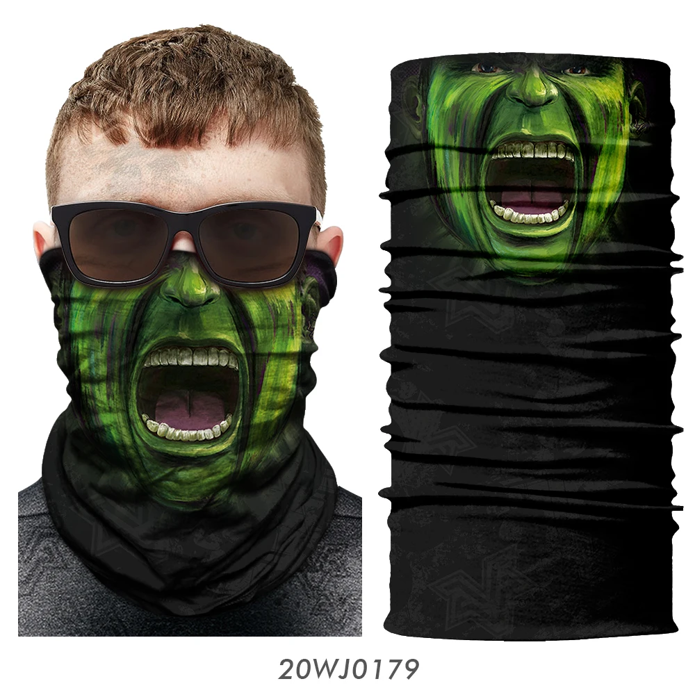 3D велосипедная Бандана Повязка На Голову Череп Braga Cuello наружная Шея Баффы Джокер бесшовная бандана мотоциклетная маска для лица Зимняя повязка на шею