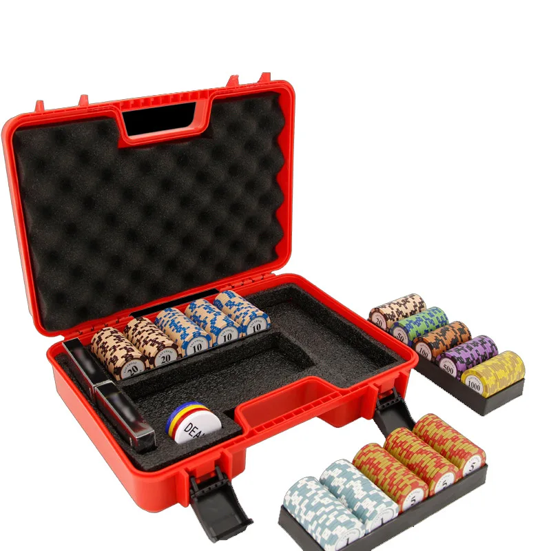 300PCS Poker Chips Case High Quality PP Casino Monopoly Chips Storage
