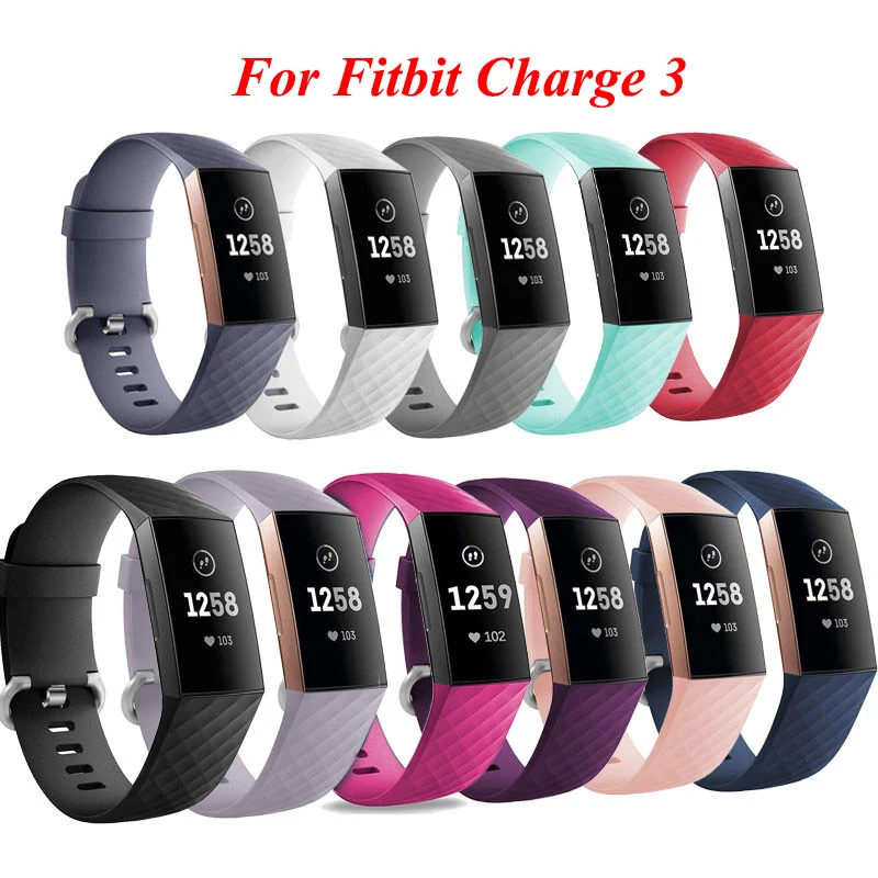 

Watchband for Fitbit Charge 3 Strap sport Silicone Band Replace Accessories for fitbit charge 3 Bracelet smart watch Replacement