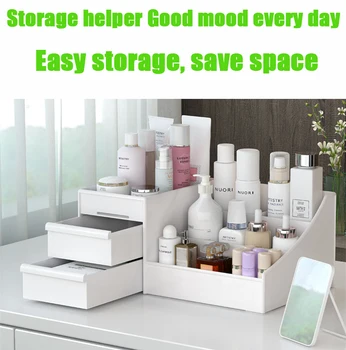 

Korean Cosmetic Box Desktop Cosmetics Storage Box Drawer Plastic Jewelry Storage Finishing Box Storage Rack