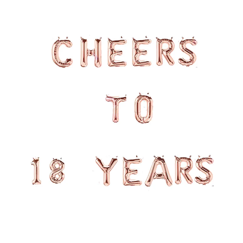 Высокое качество 16 дюймов cheers до 30 40 50 60 70th Счастливый День Рождения Розовое