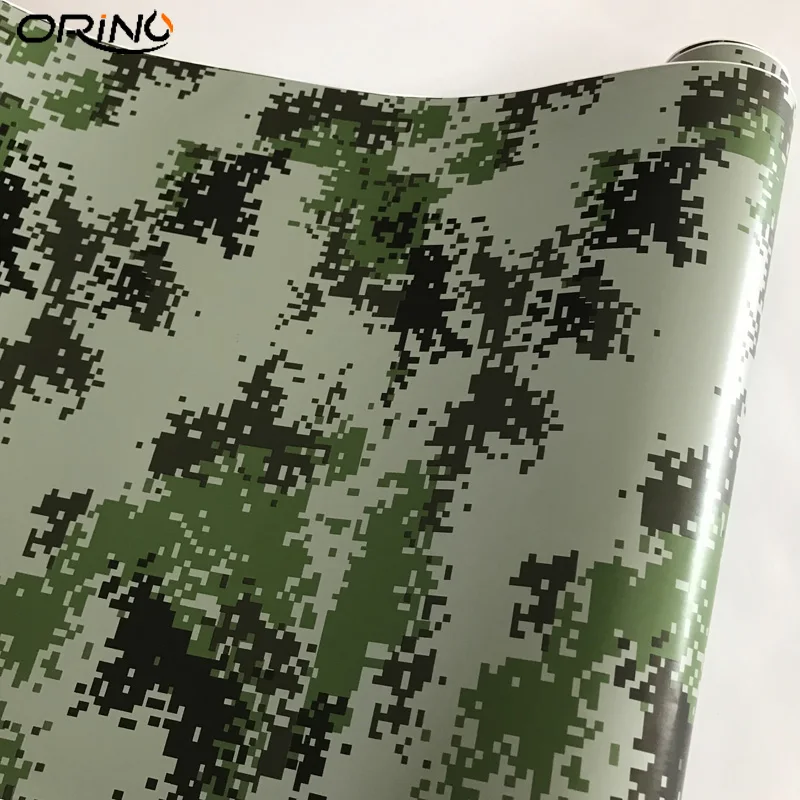 Black Green Digital Vinyl Sticker Wrap-4