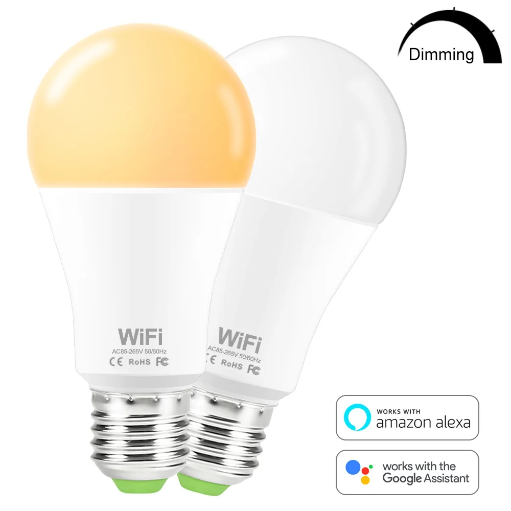  Smart Bulb WIFI Dimmable brightness Light LED Bulb 15 W E27 B22 Amazon Alexa Google Home IOS/Androi - 4000124245378
