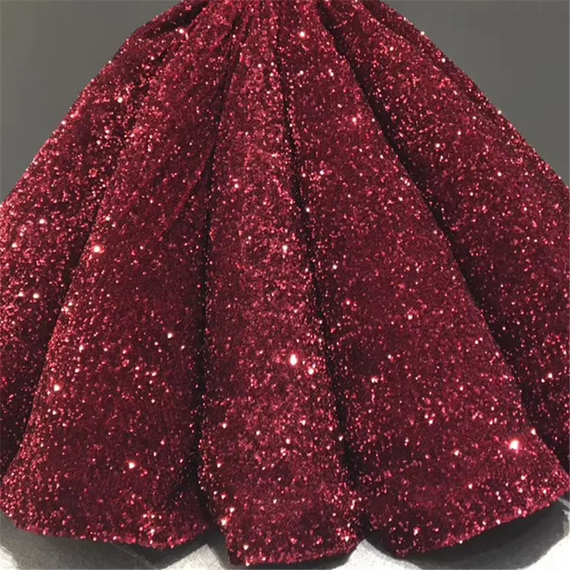wine red Сереное зеленое вечернее платье без рукавов с круглым вырезом, блестящее сексуальное торжественное платье, настоящая фотография HMC66991 - Цвет: wine red