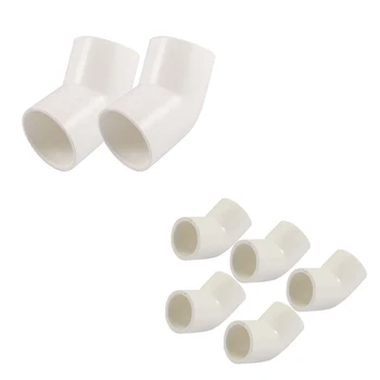 

PVC-U 20mm Drainage Pipe Adapter Connector 45 Degree Elbow White 5 Pcs
